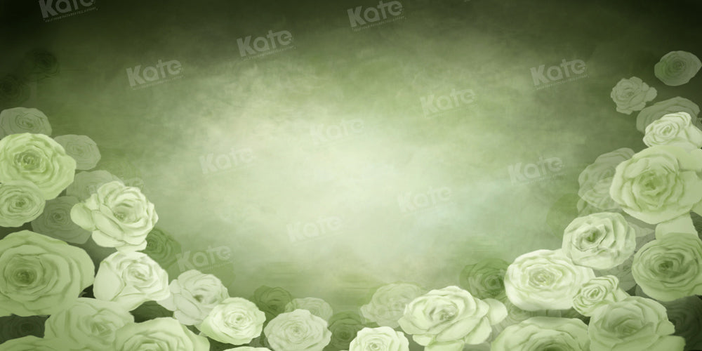 Kate Fine Art Green Floral Backdrop Designed by GQ