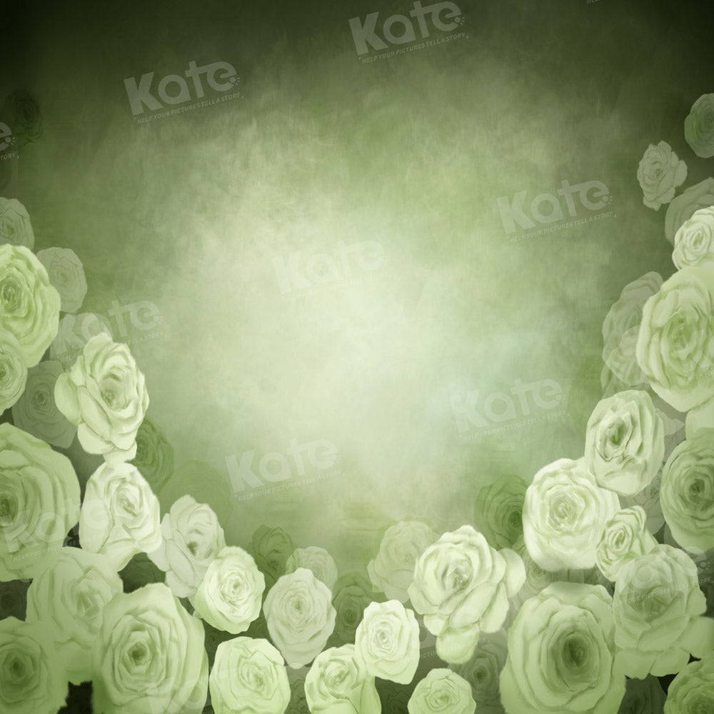 Kate Fine Art Green Floral Backdrop Designed by GQ