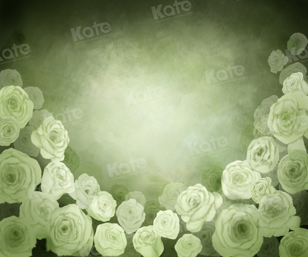 Sfondo verde floreale di GQ per la bell'arte