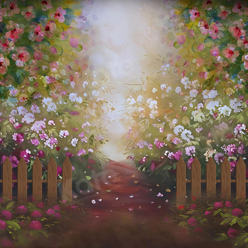 Kate Spring Oil Painting Flower Garden Backdrop for Photography