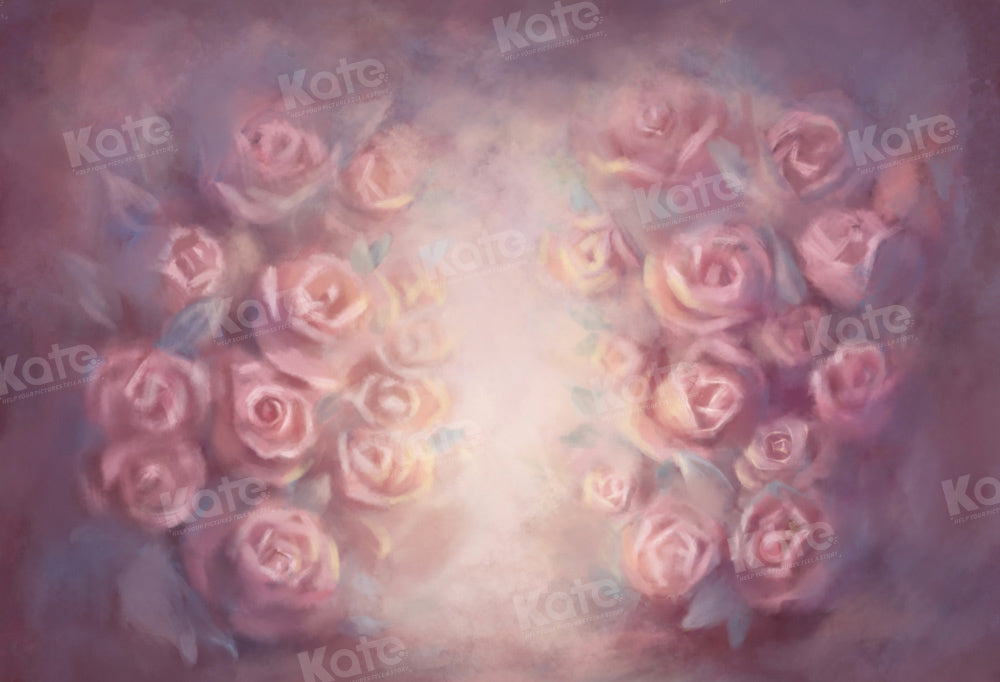RTS Kate Fine Art Hand Painted Floral Backdrop Designed by GQ (US ONLY)