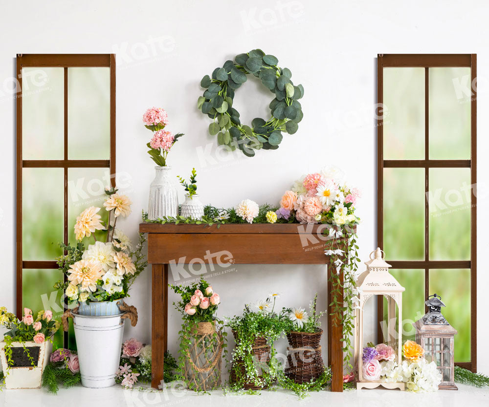 Kate Spring Floral Window Backdrop Designed by Emetselch