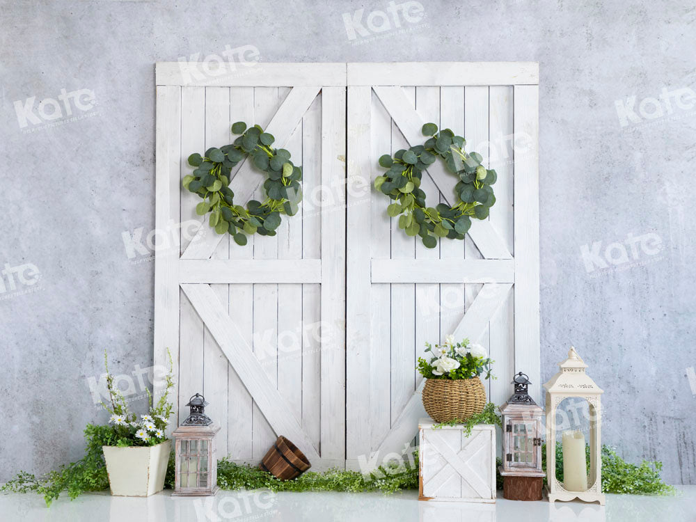 Kate Spring Barn Door Floral Backdrop Designed by Emetselch