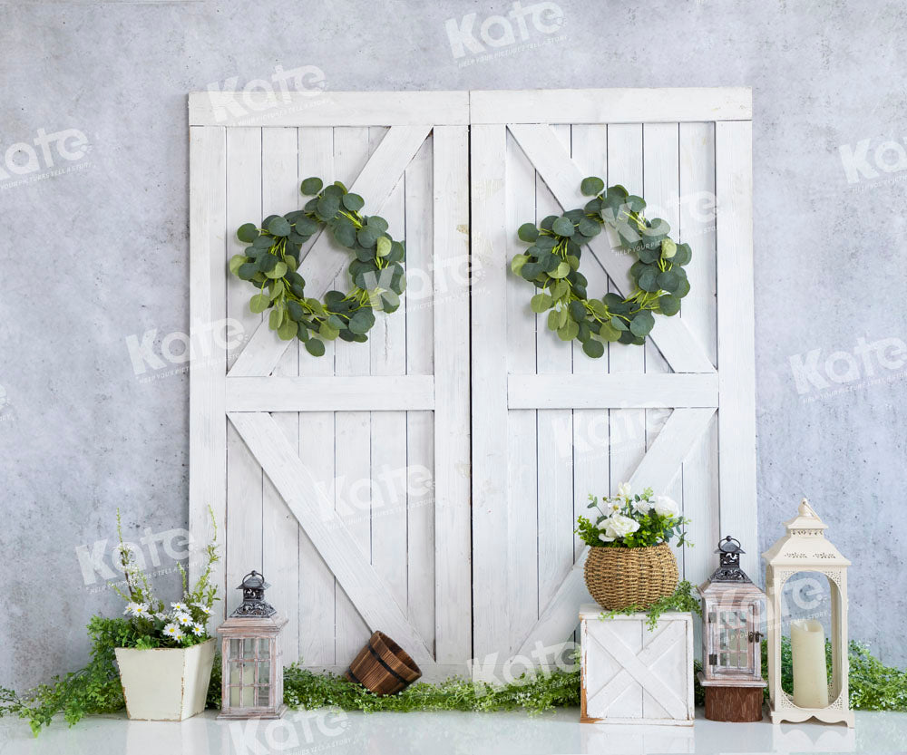 Kate Spring Barn Door Floral Backdrop Designed by Emetselch