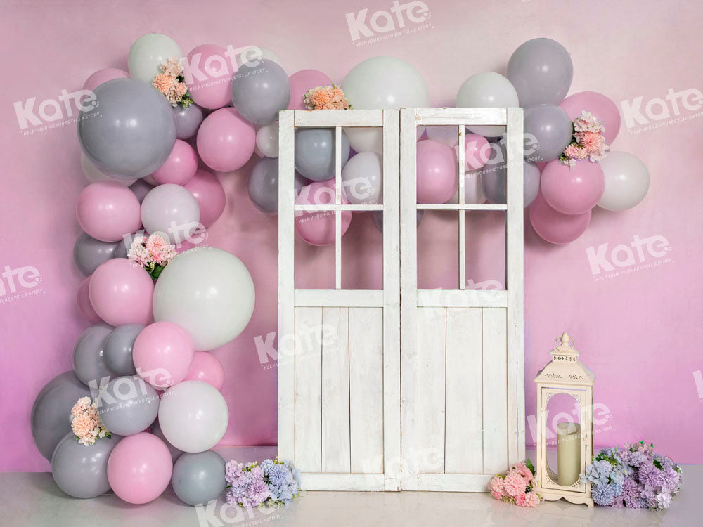 Kate Purple Balloons Door Backdrop Designed by Emetselch