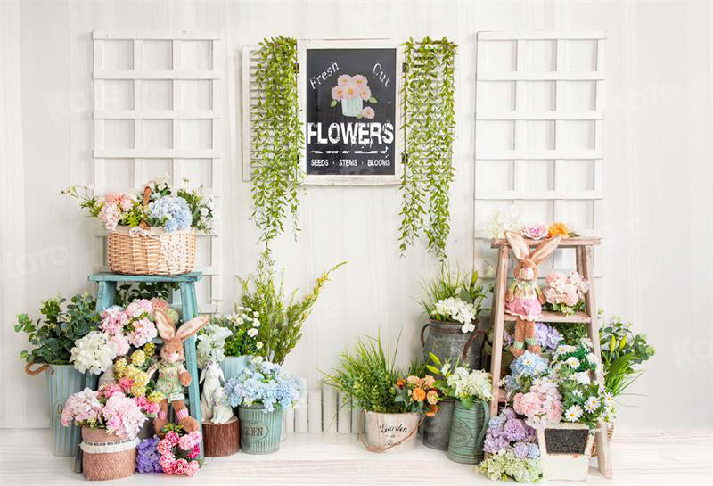 Kate Spring Flower Shop Elegant Easter Backdrop for Photography
