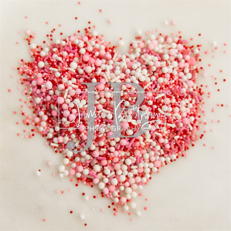 Kate Heart Sprinkles Backdrop Designed by JB Photography