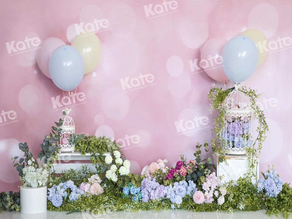 Kate Spring Flower Balloons Backdrop Designed by Emetselch