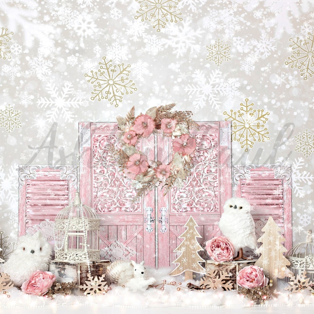 Kate Shabby Chic Winter Animals Backdrop Designed by Ashley Paul