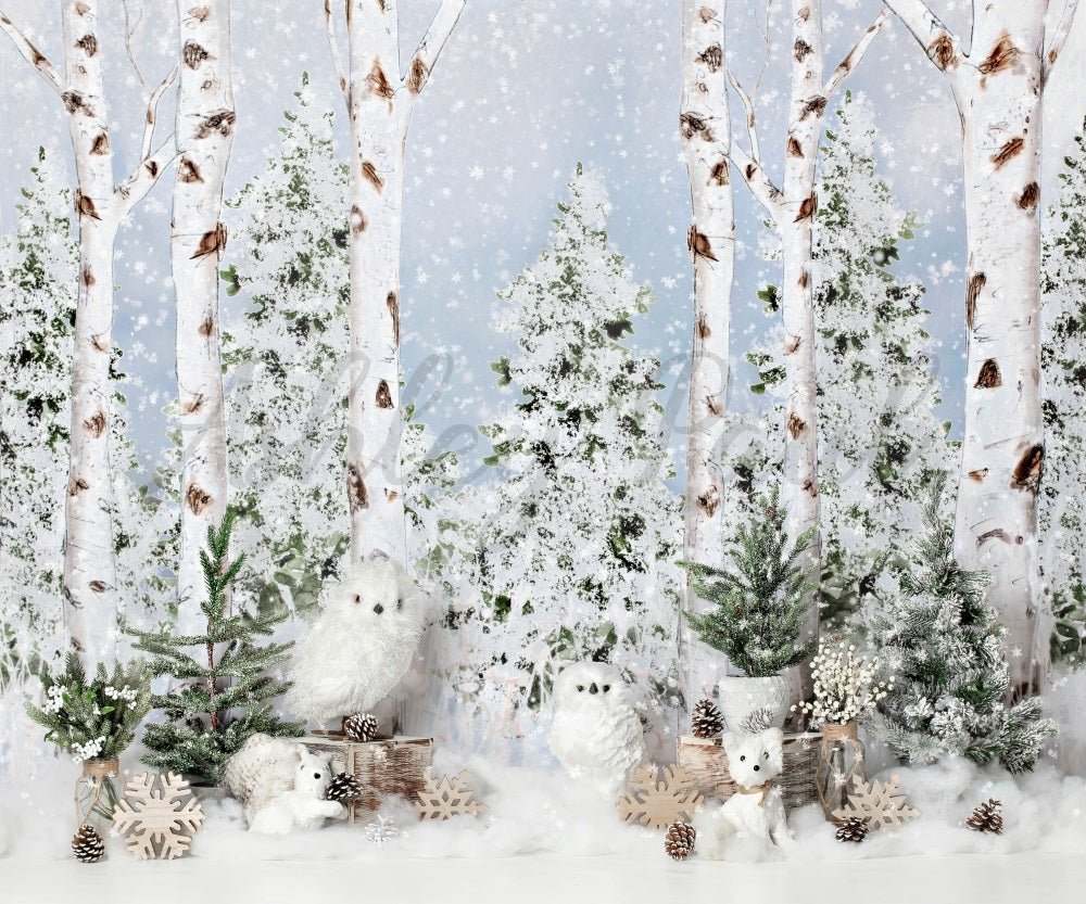 Kate Pastel Winter Wonderland Backdrop Designed by Ashley Paul