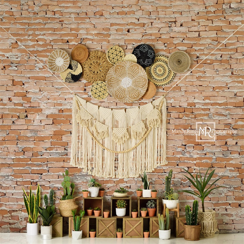 Kate Boho Southwest Cactus Wall Backdrop Designed by Mandy Ringe Photography