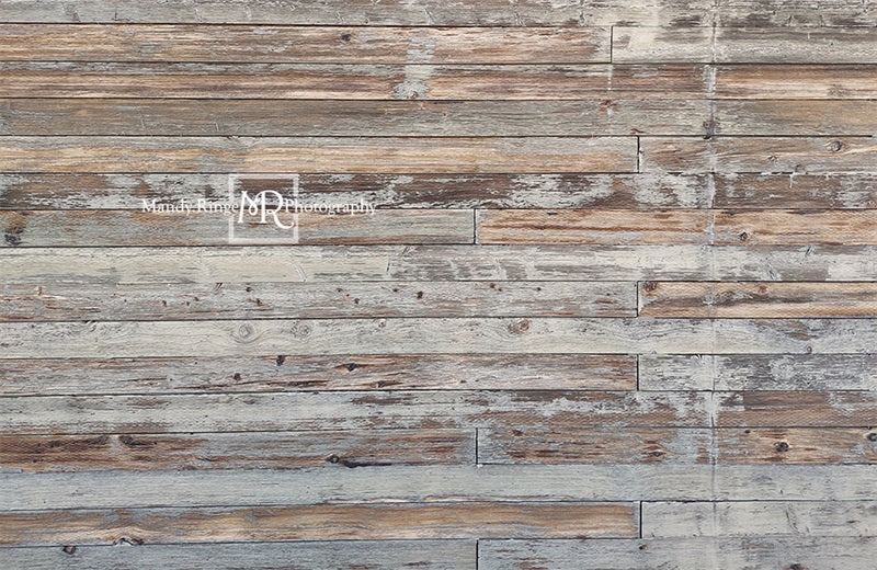 RTS Kate Brown and Gray Textured Horizontal Wood Backdrop Designed by Mandy Ringe Photography (US ONLY)