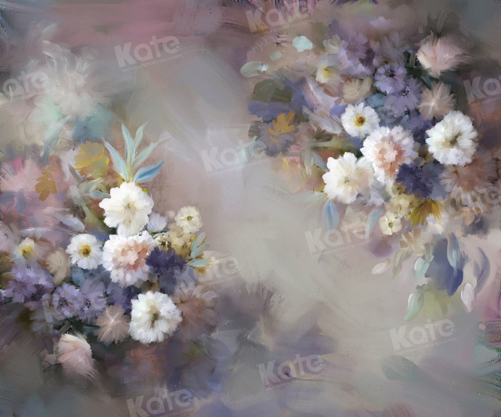 Kate Fine Art Hand Painted Beautiful Floral Backdrop Designed by GQ