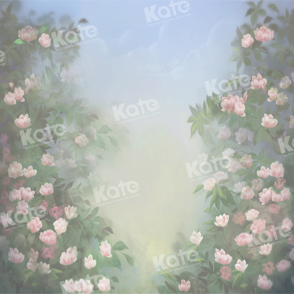 Kate Fine Art Floral Green Backdrop Designed by GQ
