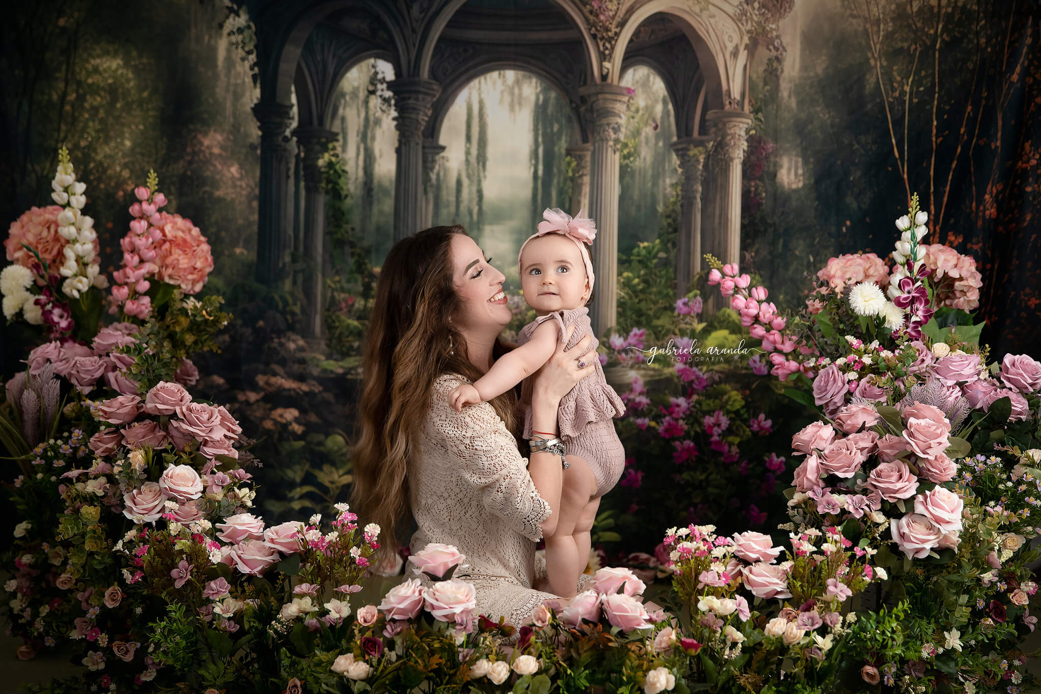 Kate Enchanted Gazebo Spring Fantasy Flower Garden Backdrop Designed by Candice Compton