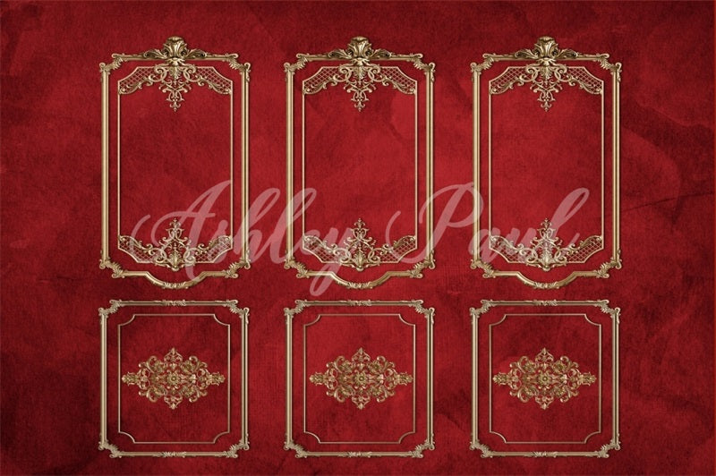 Kate Red Wall Queen Backdrop Designed by Ashley Paul