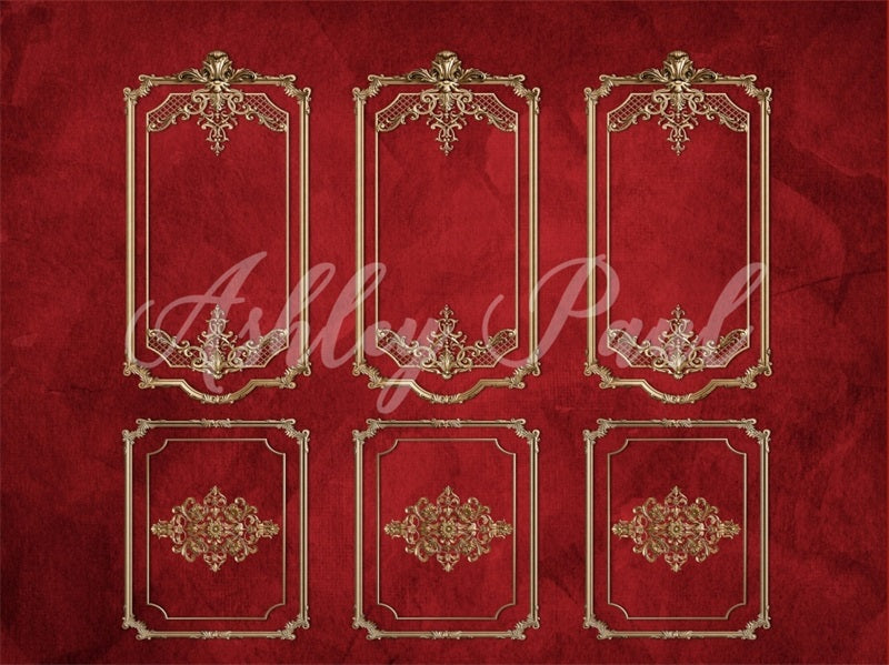 Kate Red Wall Queen Backdrop Designed by Ashley Paul