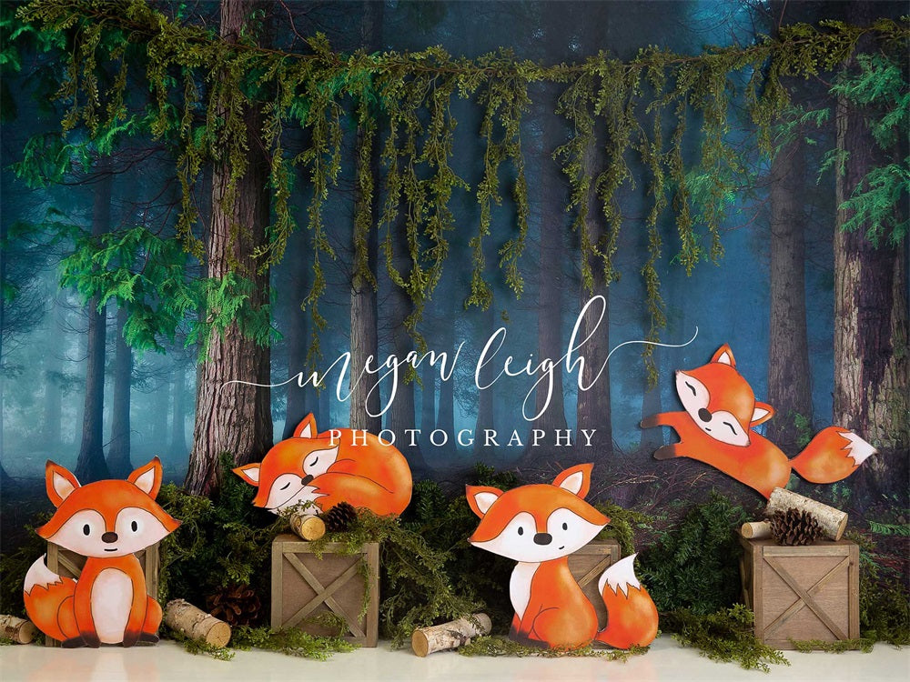 Kate FoxyWoods Forest Backdrop Designed by Megan Leigh Photography