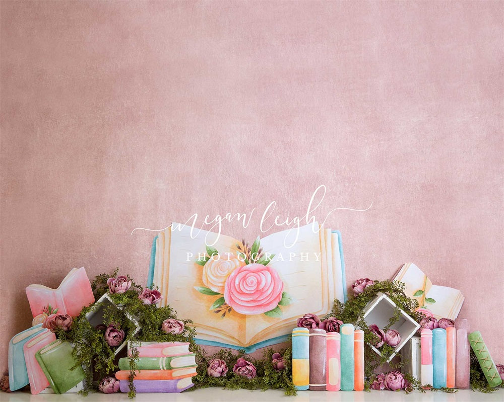 Kate Pretty Bookworm Backdrop Designed by Megan Leigh Photography