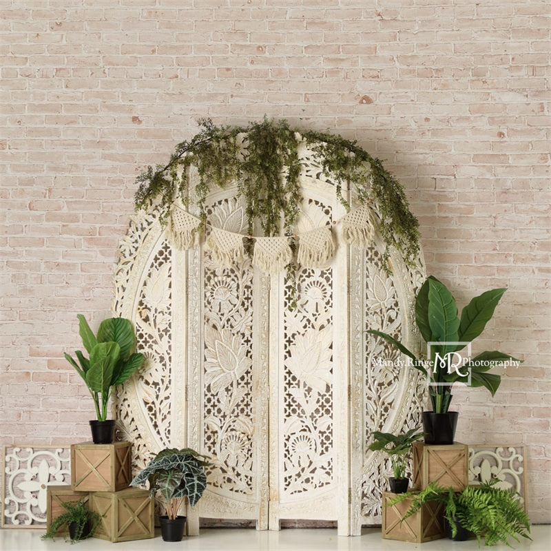 Kate Boho Screen with Plants and Greenery Backdrop Designed by Mandy Ringe Photography
