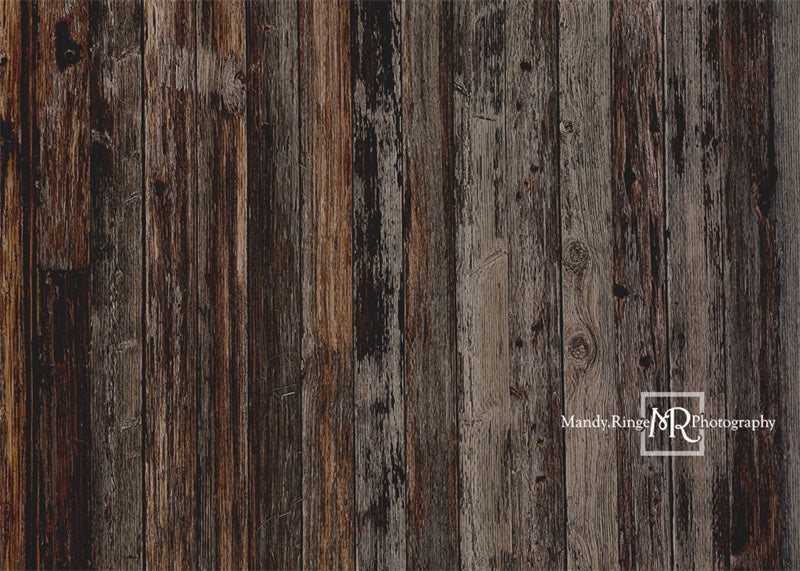 RTS Kate Dark Textured Wood Backdrop Designed by Mandy Ringe Photography (US ONLY)