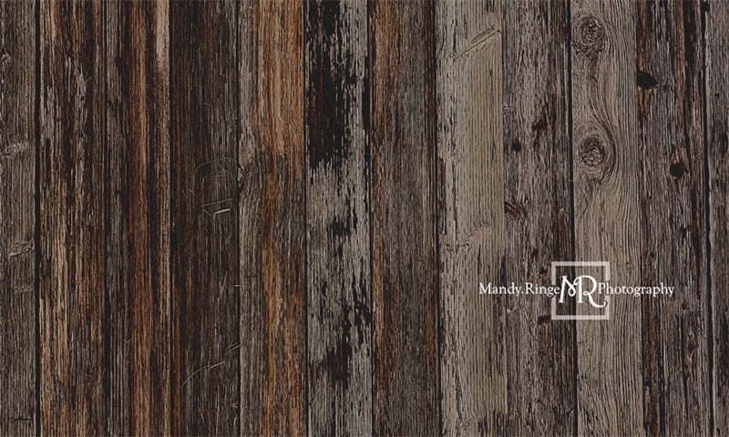 Kate Dark Textured Wood Backdrop Designed by Mandy Ringe Photography