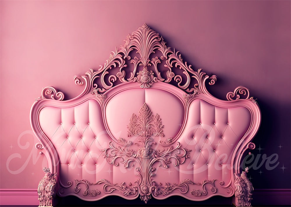 Kate Valentine Pink Ornate Boudoir Headboard Backdrop Designed by Mini MakeBelieve