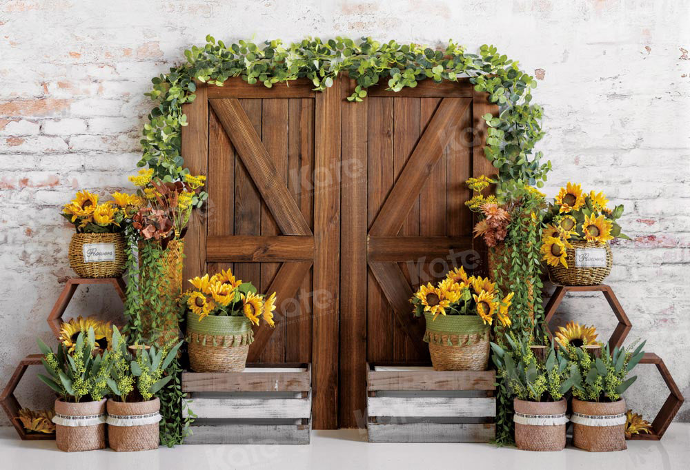 Kate Spring/Summer Sunflower Door Backdrop Designed by Emetselch
