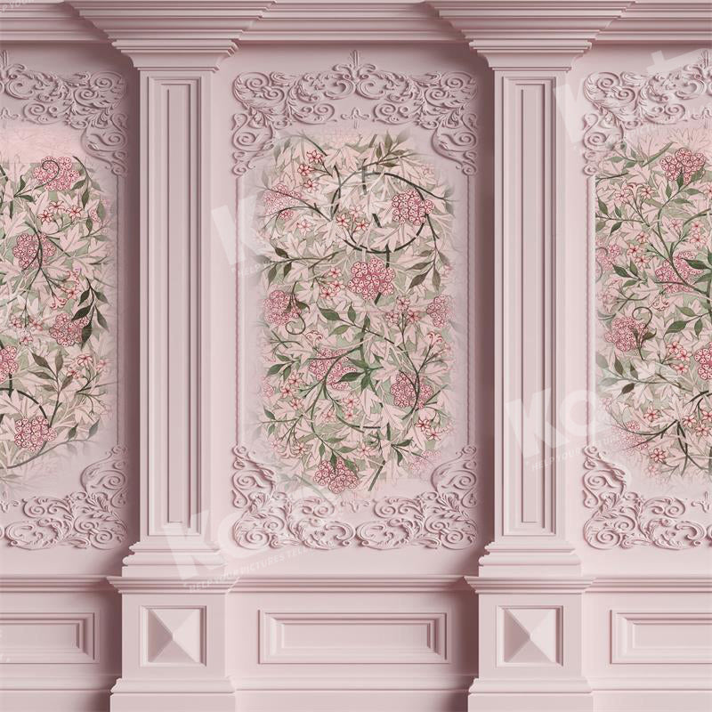Kate Pink Vintage Floral Wall Backdrop for Photography