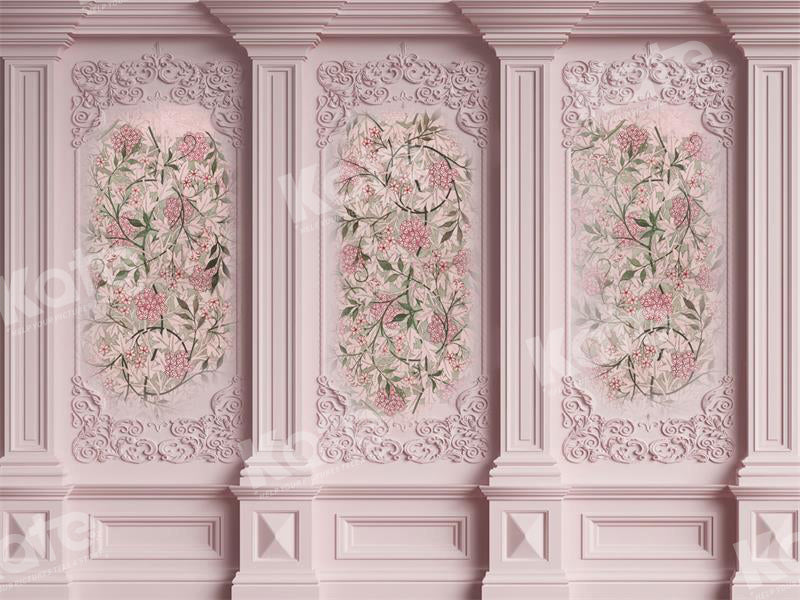Kate Pink Vintage Floral Wall Backdrop for Photography
