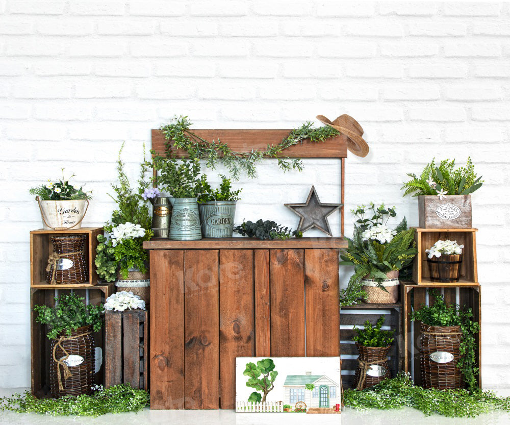 Kate Spring Shop Plants Backdrop for Photography