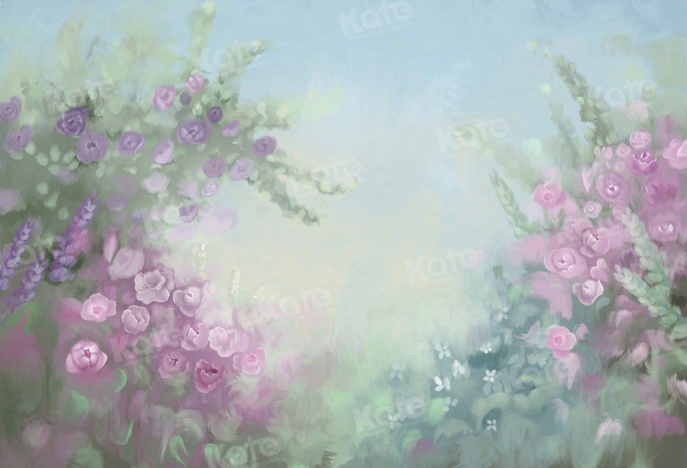 Kate Fine Art Hand Painted Floral Backdrop Designed by GQ