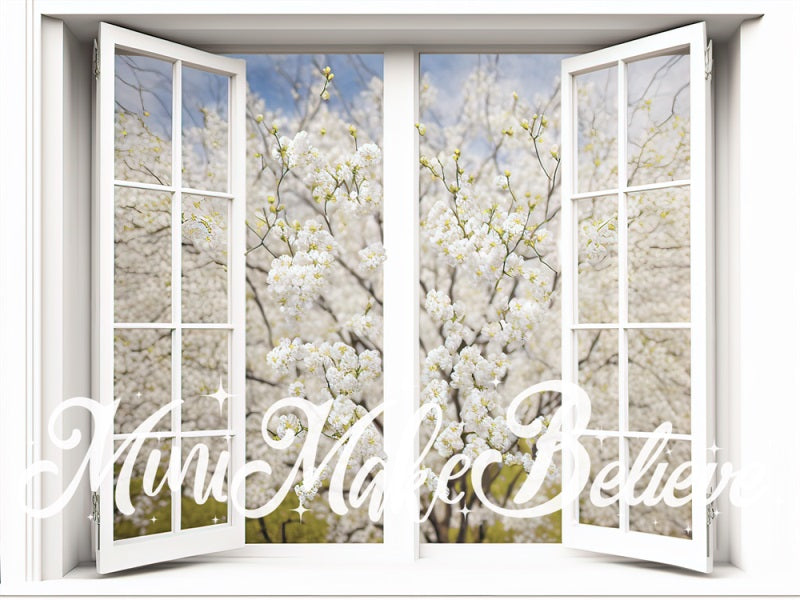 Kate Spring Window White Blossom Tree Mothers Day Backdrop Designed by Mini MakeBelieve
