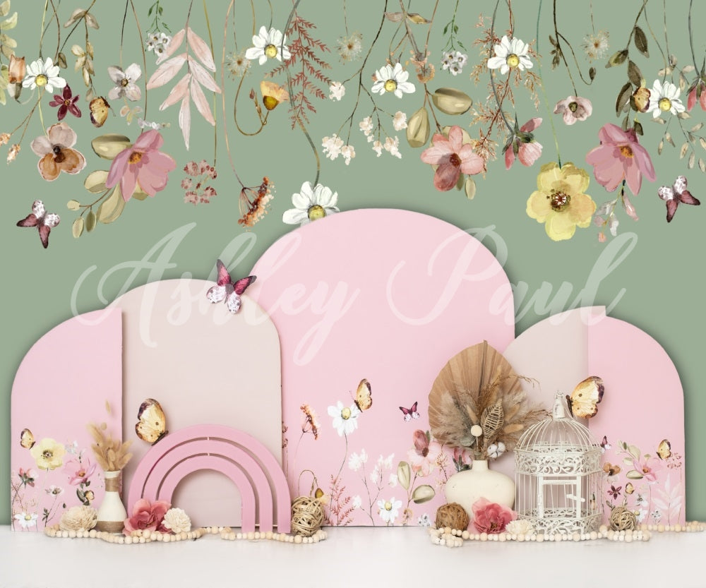 Kate Spring Floral Backdrop Designed by Ashley Paul