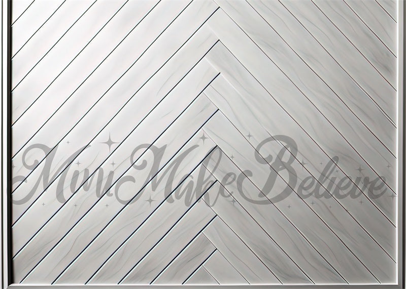 Kate White Parquet Walls Backdrop Designed by Mini MakeBelieve