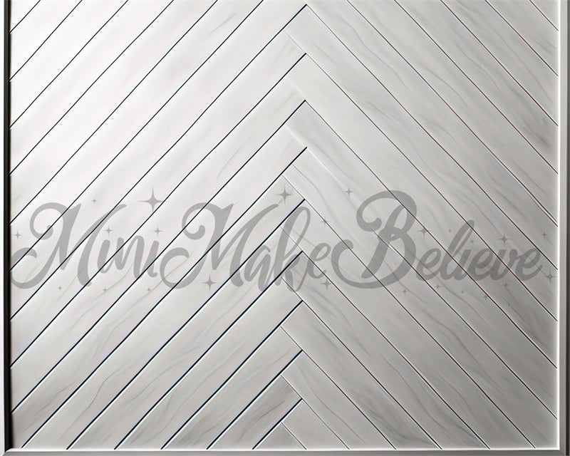 Kate White Parquet Walls Backdrop Designed by Mini MakeBelieve
