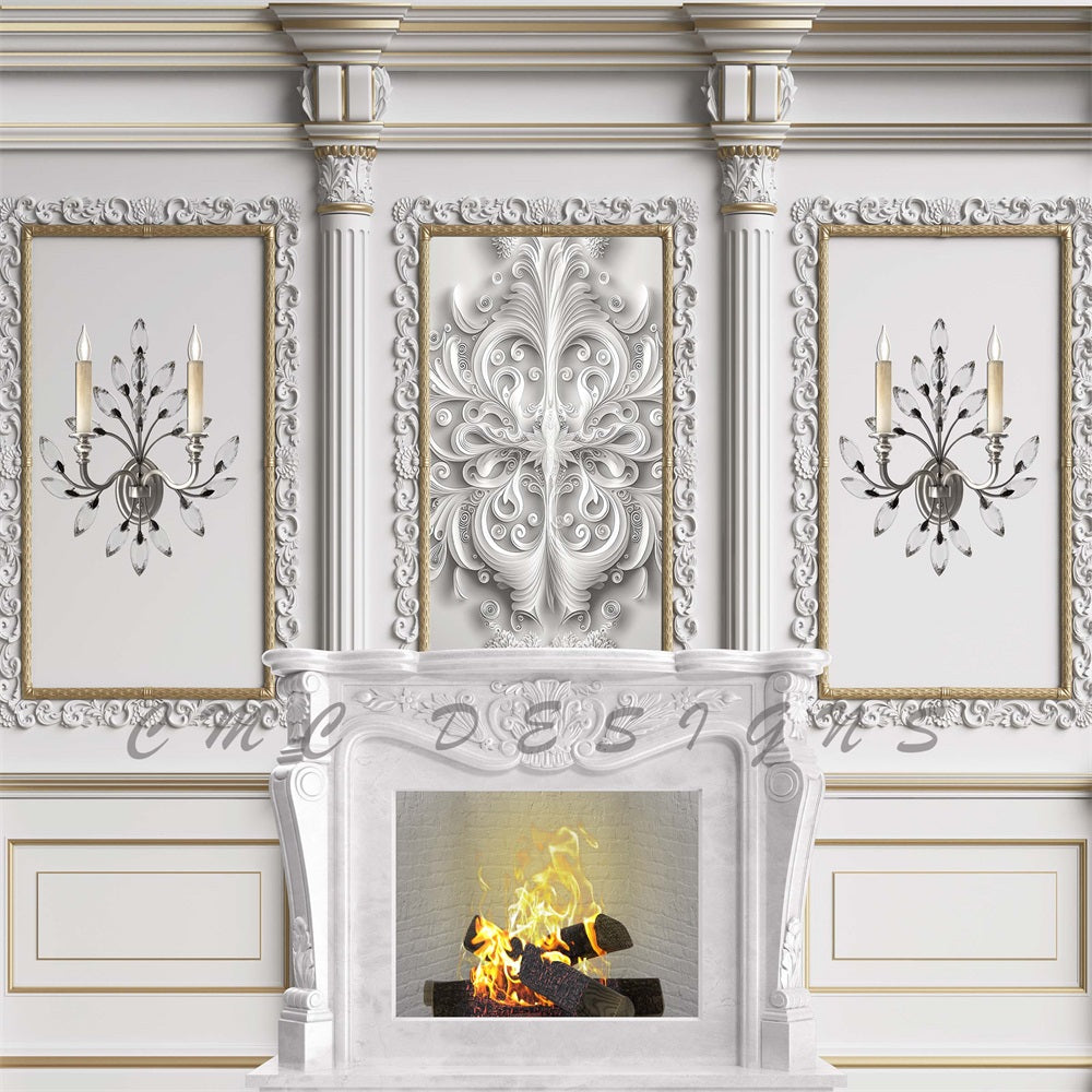 Kate Elegant Mantle Wall Backdrop Designed by Candice Compton