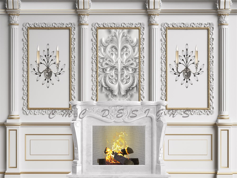 Kate Elegant Mantle Wall Backdrop Designed by Candice Compton