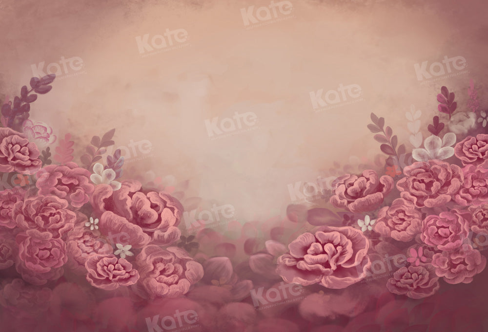 Kate Fine Art Hand Painted Floral Backdrop Designed by GQ