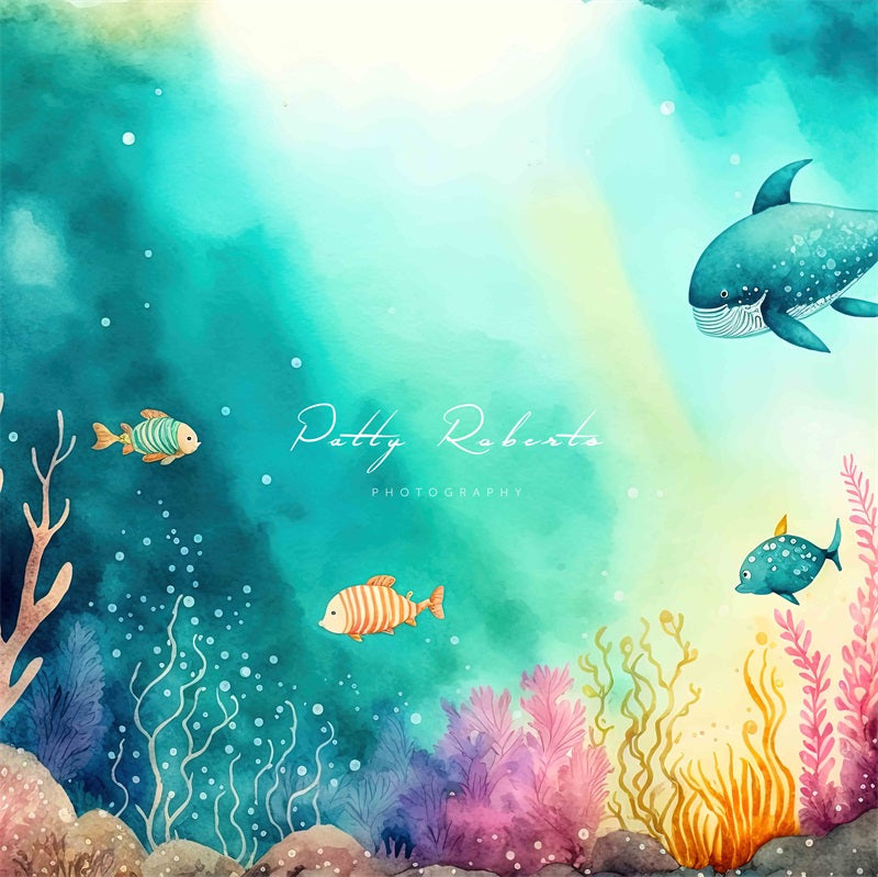 Kate Underwater Cartoon Sea Backdrop Designed by Patty Robert