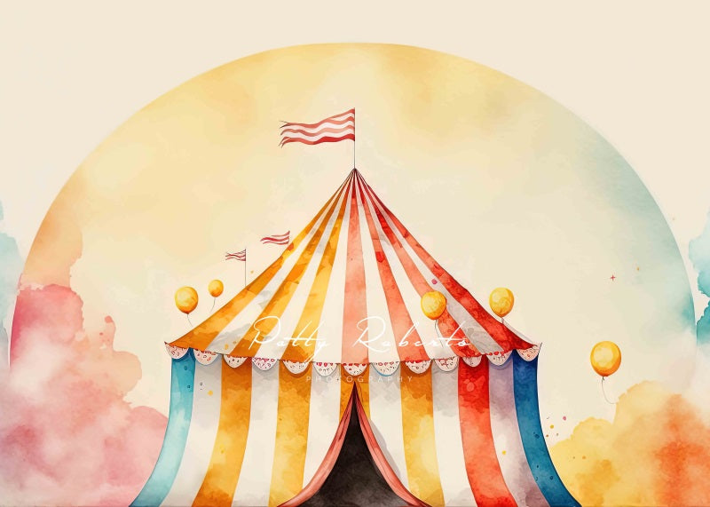 Kate Vintage Colorful Circus Backdrop Designed by Patty Robert