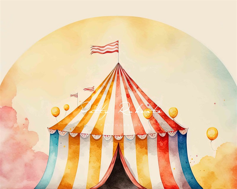 Kate Vintage Colorful Circus Backdrop Designed by Patty Robert