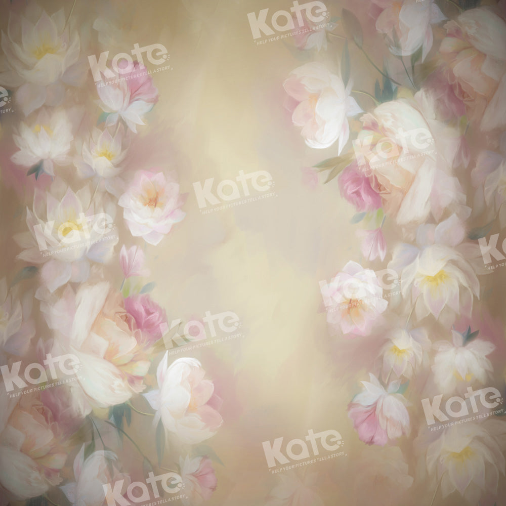 Kate Yellow Fine Art Floral Backdrop Designed by GQ