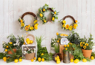 Kate Spring/Summer Lemon Garland Printed Backdrop for Photography