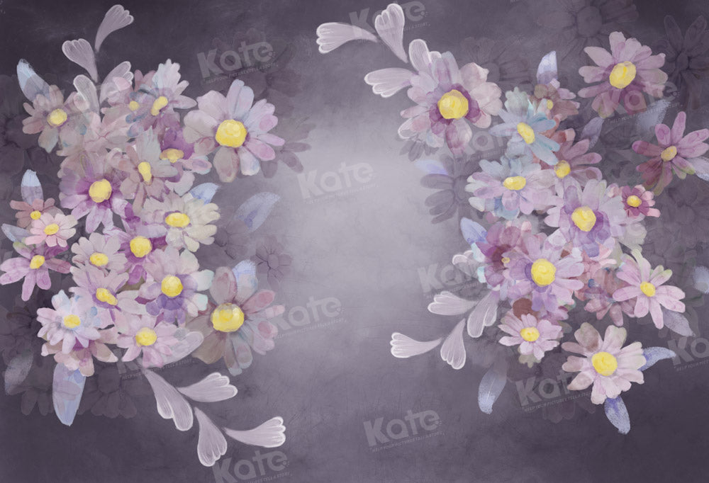 Kate Fine Art Purple Floral Backdrop Designed by GQ