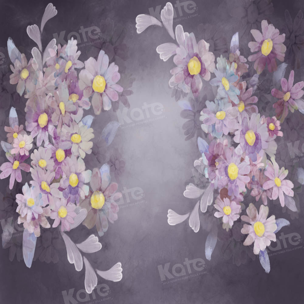 Kate Fine Art Purple Floral Backdrop Designed by GQ