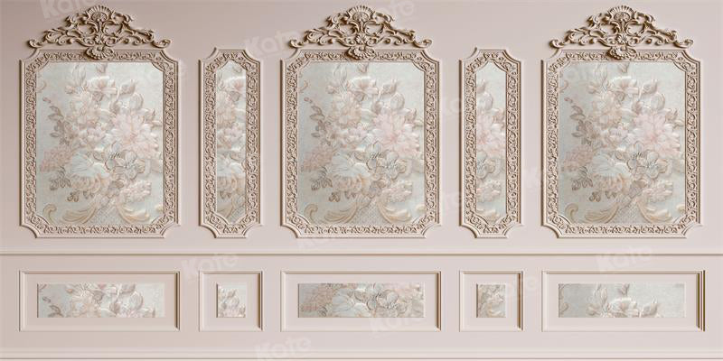 Kate Retro Pink Vintage Floral Wall Backdrop for Photography