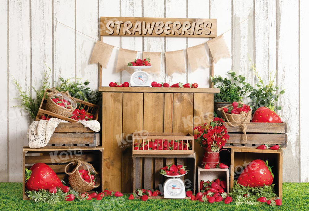 Kate Spring/Summer Strawberry Fruit Market Backdrop Designed by Emetselch