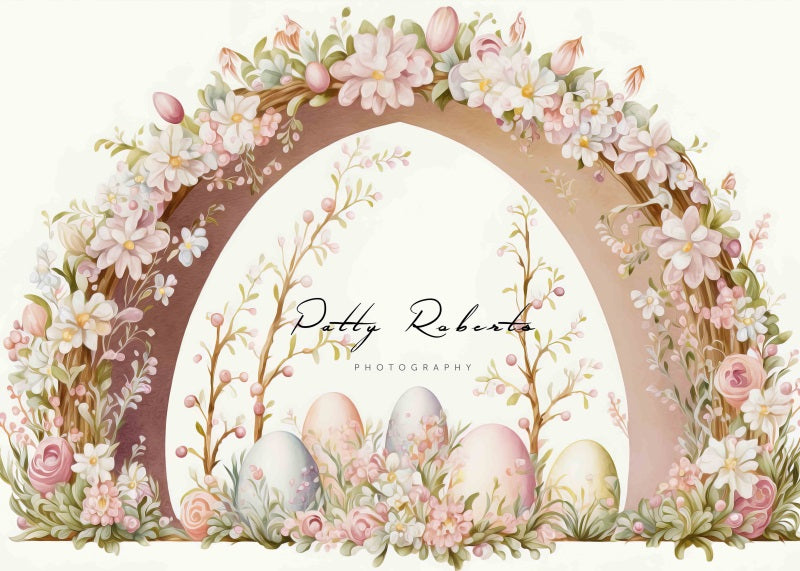 Kate Beige Easter Oil Painted Arch Backdrop Designed by Patty Robert