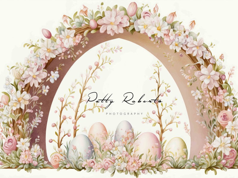 Kate Beige Easter Oil Painted Arch Backdrop Designed by Patty Robert